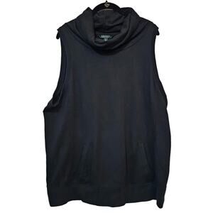 Lauren Ralph Lauren Black Sleeveless Shirt Size XL